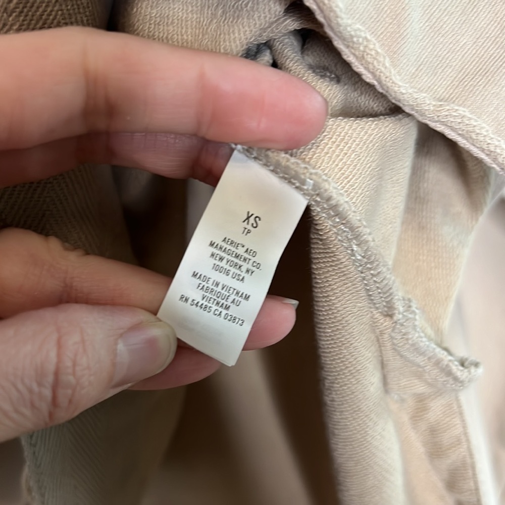 AERIE Sunwashed Desert oversized Hoodie in Strand size XS - Picture 7 of 11
